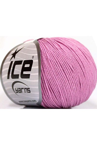 Ice yarns 4x50 جرام. خيوط أميجورومي قطنية أكريليك، خيوط قطنية بلون الورد المج...