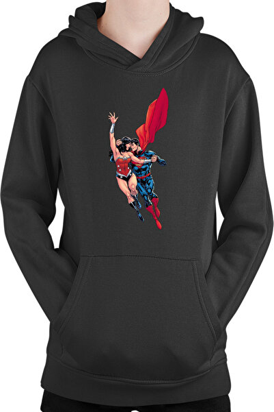 OEM Hanorac copii Wonder Woman Superman Super Lovers Fly Cape Save Protect