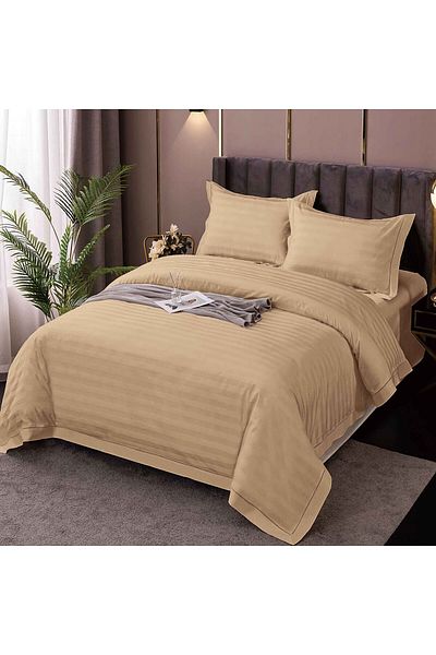 Pucioasa Damask Polycotton Bed Linen Xxl (Beige)