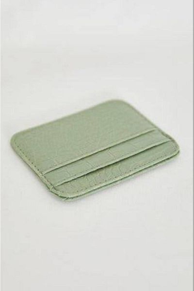 mlio Women's Green Croco Synthetic Leather, 4 Card Holders and Coin Compartment, Card Holder