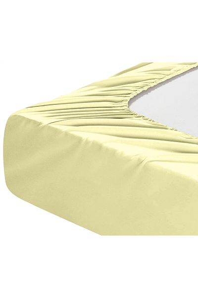 Five Store Double bed linen, elastic cover, Mild Morning, ranforce cotton, cream, 4 pieces