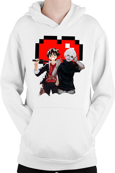 OEM UQ Holder Touta Kaneki Tokyo Ghoul Vampire Minecraft Kids Hoodie