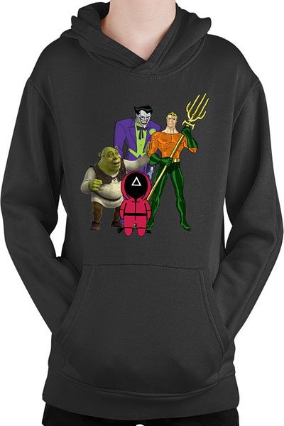 OEM Kids Hoodie Aquaman Squid Games Shrek Joker Comics Batman Marvel