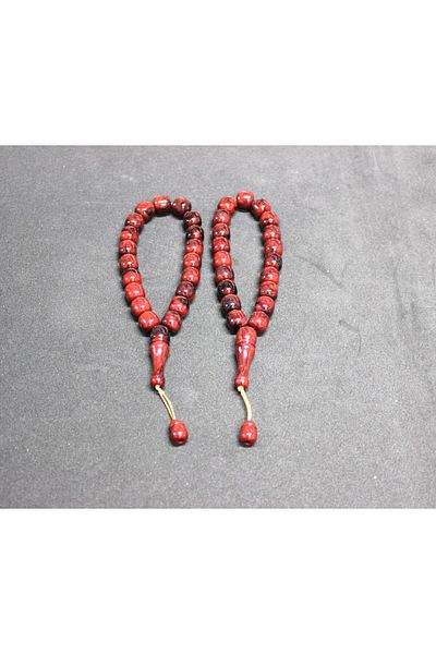 Lio20 Efe Model Acrylic Monomer 2-Piece Mascot Slapboard Prayer Beads |   Gift Accessory |   Mahogany Red