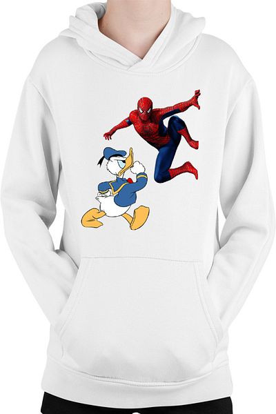 OEM Children's sweatshirt Donald Duck Spiderman Web Marvel DC Disney Angry