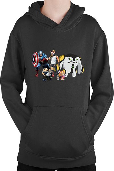 OEM Kids Hoodie Captain America Fortnite Fox Skin Minecraft Steve Paw Patrol
