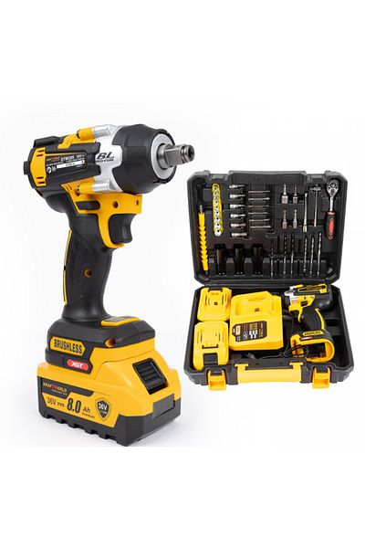 Blasko Bormasina cu impact si insurubat 2 acumulatori, 36V, 8Ah, 38 accesorii