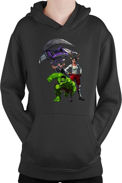 OEM Hulk Fortnite Jump Parachute America Captain Kids Hoodie