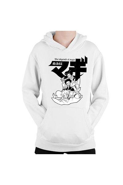OEM Hanorac copii Magi The Labyrinth of Magic Protagonists Group Manga White Black