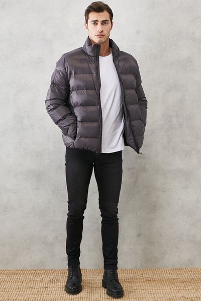 AC&Co / Altınyıldız Classics Men's Anthracite Standard Fit Regular Cut Cold-Proof Casual Coat