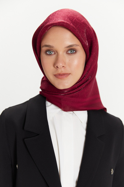 Setrms Çerçeveli Monogram Eşarp