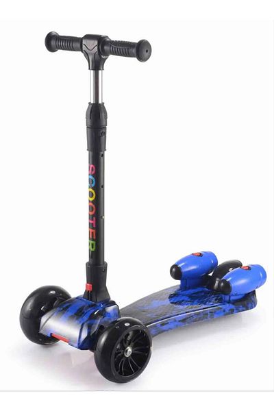 OEM Trotinetă pentru copii cu 3 roți, lumini LED, sunete și abur, design pliabil, model Flame Rider