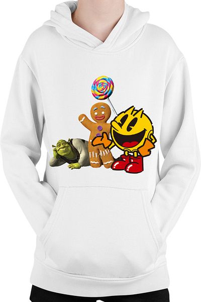 OEM Kids' sweatshirt Pac Man Shrek Cookie Happy