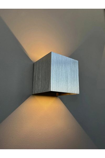 LUXXO LED Indoor/Outdoor Wall Light, IP65, Luce Grey, 2x6W, Grey