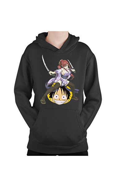 OEM Παιδικό φούτερ Fairy Tail Erza Scarlet One Piece Luffy Anime Couple