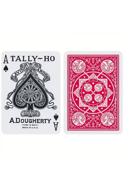 OyuncaklarÜlkesi Tally-Ho Fan Back Card Red Deck Playing Card Game Paper Cards