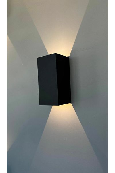 LUXXO Aplica LED de interior/exterior, rezistenta la praf/umiditate, IP65, Luceco, 2x6W, Neagra