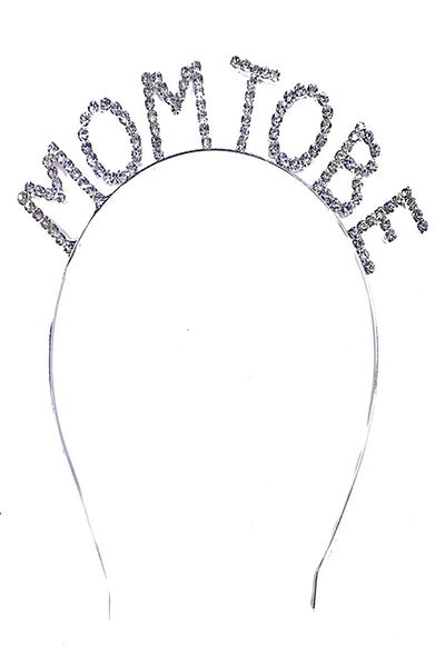 CONAHOME Crystal Stone Silver Color Mom to Be Crown Mother Crown