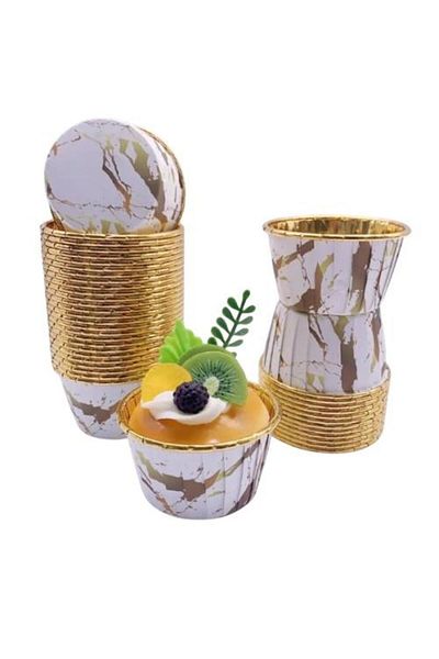 Pastaland Cupcake/Muffin/Suffle Cake Capsule Marble Patterned 50 Liters