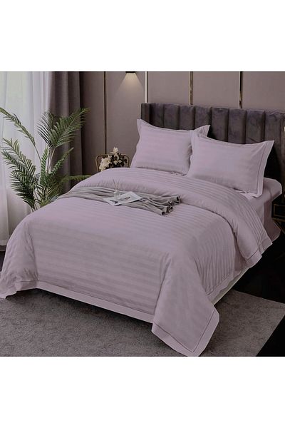 Pucioasa Damask Polycotton Bed Linen Xxl (Purple-Powder)