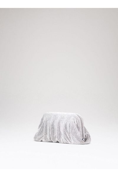 Benedetta Bruzziches Venus La Grande – Silver Handbag with Crystal Detail
