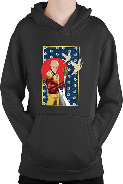 OEM Children's Hoodie One-Punch Man Japanese Pattern Flag Bird