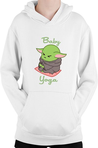 OEM Hanorac copii Baby Yoda Meditate Morning Stress