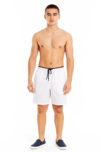 DUDO GİYİM Men's Swim Shorts Mesh Lined Pockets Zippered Water Resistant Fabric