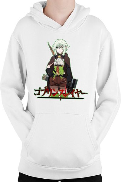 OEM Kids Hoodie Goblin Slayer Magical Elf Bow Archer Otaku Demon