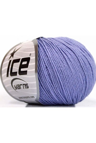 Ice yarns 4x50 جرام. خيوط أميجورومي قطنية أكريليك، خيوط قطنية بلون الليلك للأ...