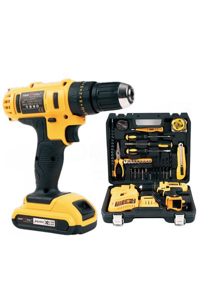 Blasko Trusa autofiletanta cu percutie, 24V 5Ah, set 30 piese, ideala pentru insurubare si gaurire in lemn,
