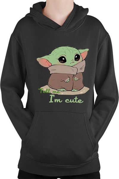 OEM Baby Yoda Angry Cute Mondorian Kids Hoodie