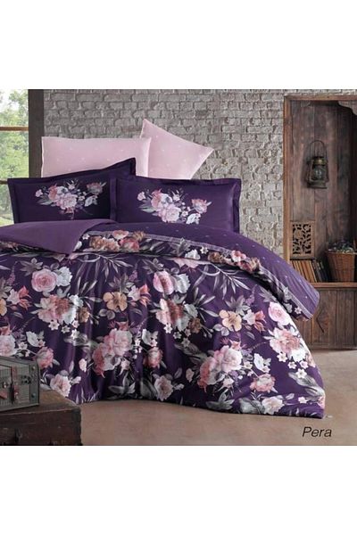 Pucioasa Satin Clasy King Size Bed Linen (Pear)