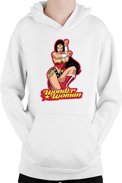 OEM Hanorac copii Wonder Woman Red Lady Cartoon English Power Star