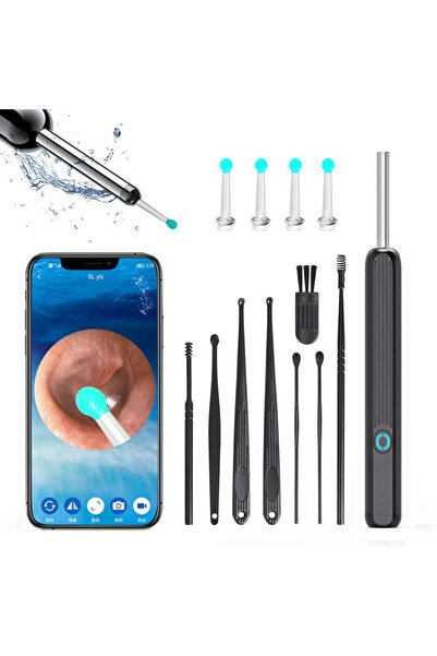 D&K WONDER Curățător de urechi, Otoscop, Cameră FullHD, Kit cu 7 instrumente ...