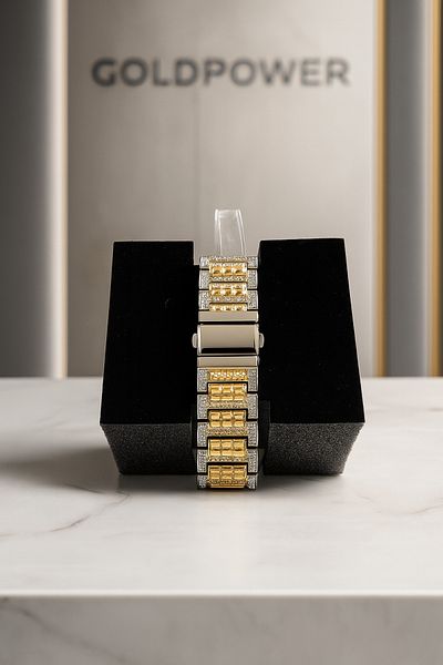 Goldpower Luxury Women's Wristwatch with Stone Calendar
