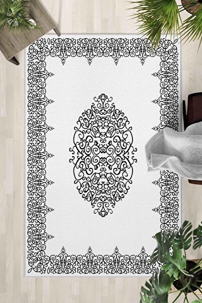 Monnhein Covor lavabil cu bază anti-alunecare – Covor modern cu imprimare dig...