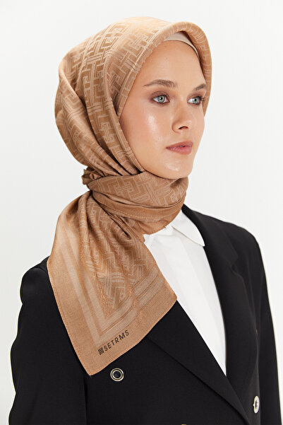 Setrms Geometrik Desenli Viskon Eşarp