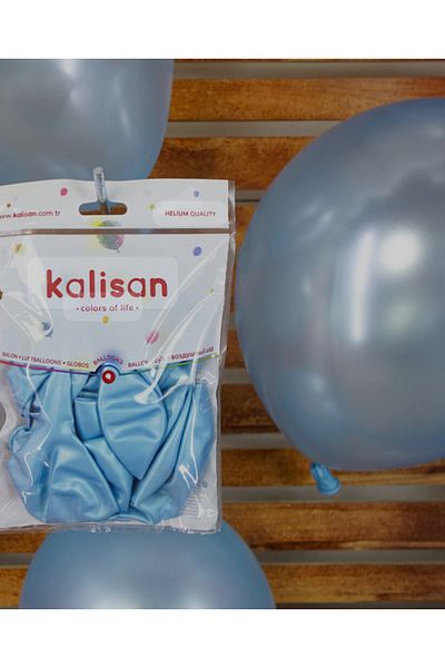 Çemrek Süs Parti Kalisan Metallic Blue Balloon 12 Inch 50 Pcs