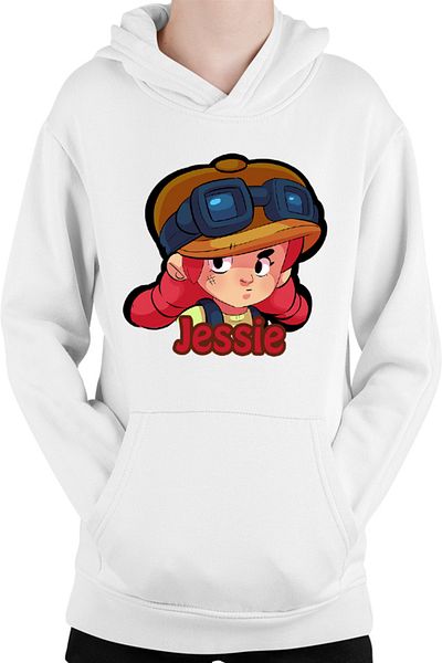 OEM Brawl Stars Jessie Automatic Ponytails Supercell Kids Hoodie