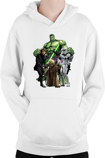 OEM Hanorac copii Star Wars Luke Skywalker Incredible Hulk Jedi Yoda