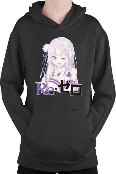 OEM Hanorac copii Re Zero Emilia Neko Magic Princess Otaku Isekai