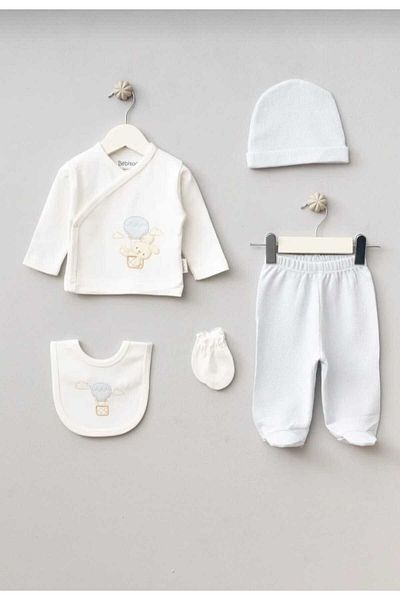 Bebitof Cute Car Patterned 10 Piece Boxed Newborn Hospital Release Bodysuit Set