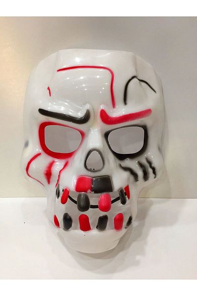 CONAHOME Skull Mask with Colorful Horror Teeth on White 30x22 cm