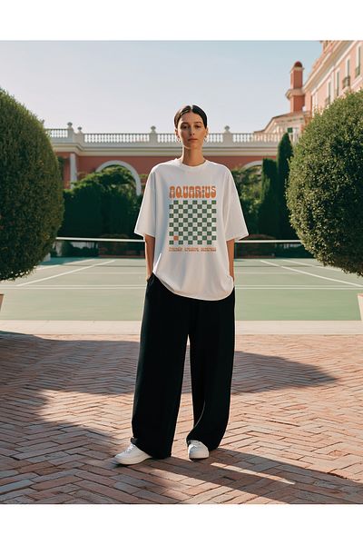 SVART WEAR Unisex Oversize T-Shirt with Aquarius Design