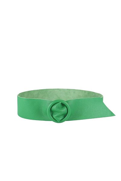 OEM Women's wide green leather belt