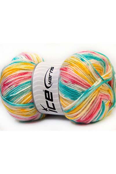 Ice yarns مجموعة من 4 خيوط من خيوط الجليد بوزن 100 جرام من نوع كاندي بيبي، أل...