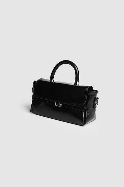 La La'Graccio Paris Lagraccio Paris Women's Jersey Soft Leather Handbag and Strap Bag Black