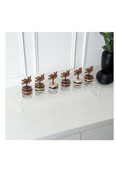 Story of candle Welcoming Topper With 'asfart Wa Anwarat' Phrase - Set Of 6 Pieces | Brown