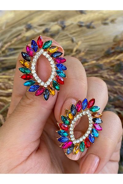 Lucios Evening Dress Oval Nail Earring